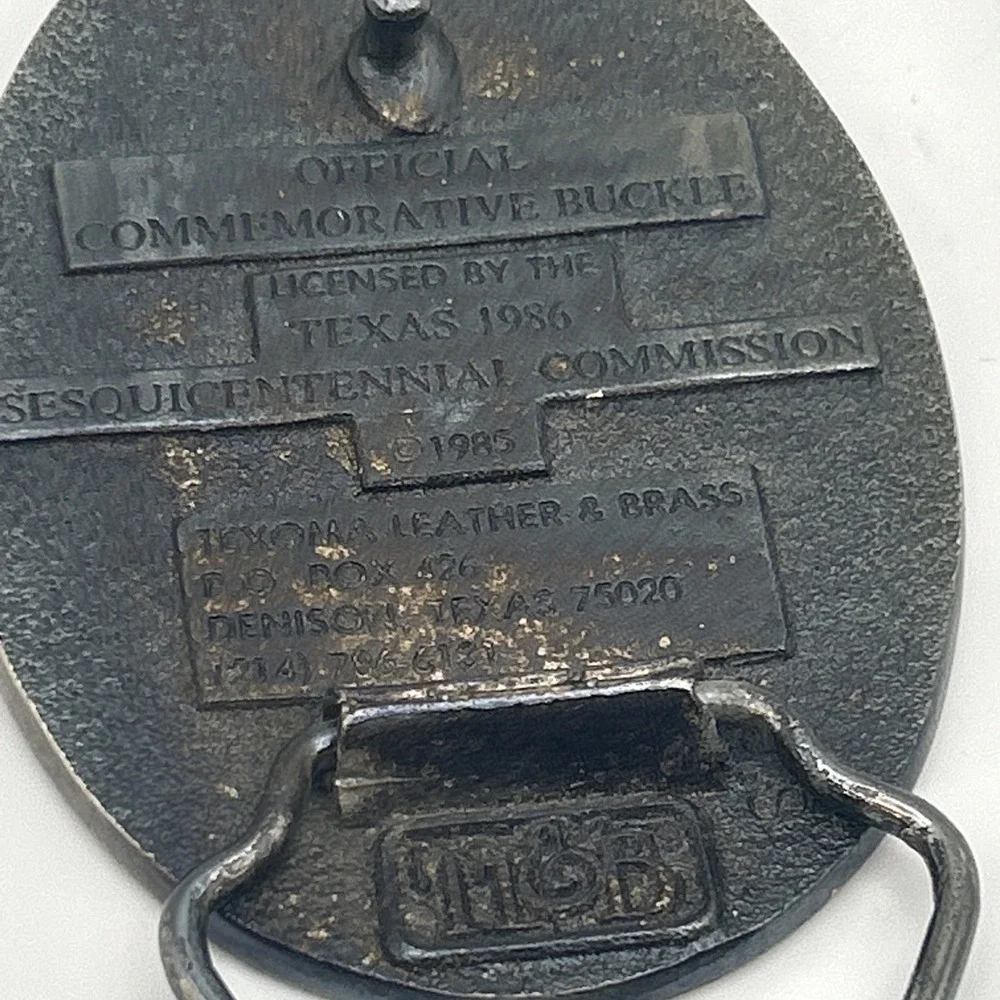Vintage Men's Belt Buckle‎ State of Texas Sesquicentennial Celebration 1836-1986